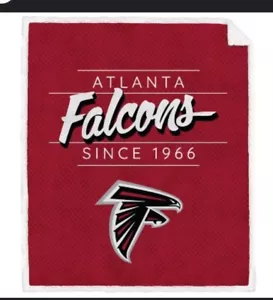 NEW NFL Atlanta Falcons Legacy Script Soft Plush Serpa Throw, Blanket 50"x60" - Picture 1 of 2