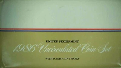 1986-P-D US Mint Set 10 Coins 22hlc0412-1 - Image 1 of 4