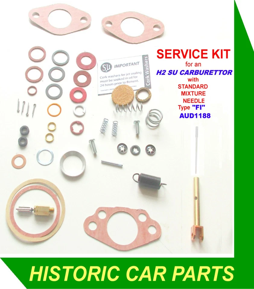 KIT DE SERVICIO DE CARBURADOR MG YA YB Y tipo 1947-53 - SU 11⁄4"" H2 Y MEZCLA STD ""AGUJA FI Foto 1 de 1