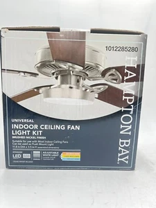HAMPTON BAY Brushed Nickel Indoor Ceiling Fan Light Kit 1012285280 - Picture 1 of 3