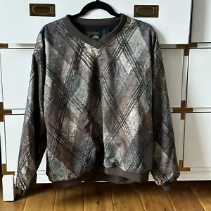 Forrester’s Vintage Wind shirt Mens L Outerwear Brown Long Sleeve Camo Golfing - Picture 1 of 5