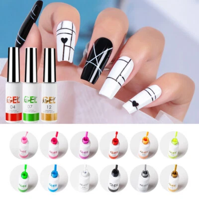 MARKENLOS Smalto gel linea unghie disegno filo pittura vernice nail design manicure us/