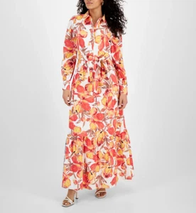 RACHEL Rachel Roy Pru Floral Maxi Shirt Dress MSRP $169 - Picture 1 of 5