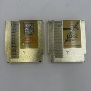 The Legend of Zelda 1 & 2 Adventure of Link (Nintendo NES, 1987) Lote de 2 juegos - Imagen 1 de 8
