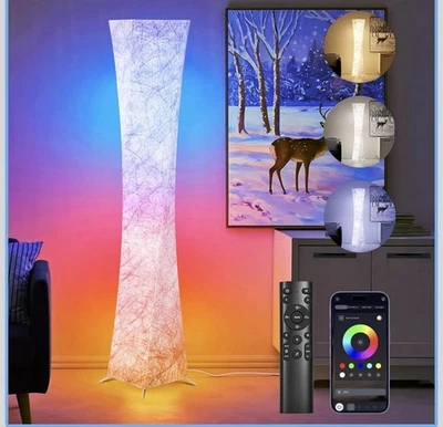 Floor Lamp, 61'' Smart RGB LED Corner Lamp with Music Sync and 16 Million DIY... - Image 1 of 4