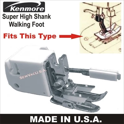 KENMORE haste super alta alimentação uniforme/pé de caminhada compatível com KENMORE 158 na descrição - Imagem 1 de 4
