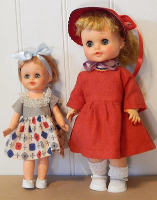 Lote 2 Muñecas de Juego EEGEE 1950-60 Vinilo/Plástico, 10.5" LITTLE SUSAN, 8" SUZY SOFT Foto 1 de 4