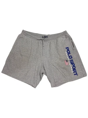 Pantalones Cortos Polo Sport Ralph Lauren Polar Para Hombre 3XB GRIS Gráfico Cordón Foto 1 de 4