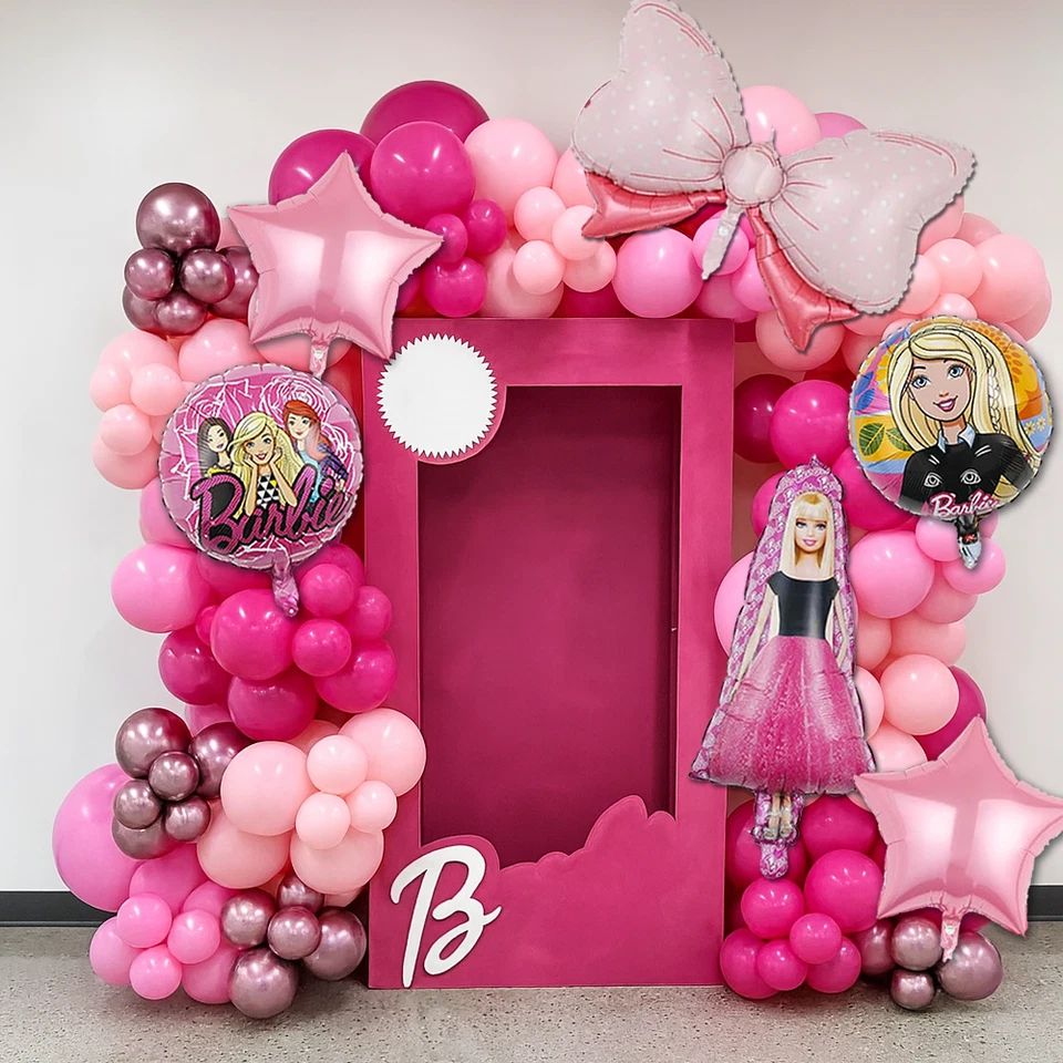 Barbie Princess Pink Rose Balloon Arch Garland Kit Birthday Party Decorations - image 1 of 2