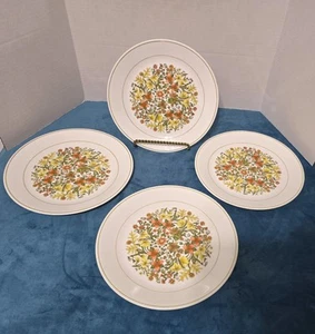 4er Set Corelle Indian Summer Speiseteller Floral Orange Gelb Grün 10 1/4 - Bild 1 von 14