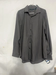 Men’s Perry Ellis Travel Luxe Long Sleeve Button Down Dress Shirt Gray Size XL - Picture 1 of 12