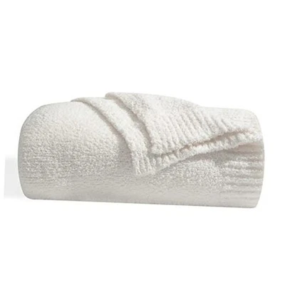  Manta súper suave mullida ligera acogedora cálida XL (53′′x71′′) crema Foto 1 de 4