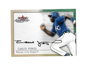 Fleer Autographics #35 2001 Carlos Febles (Real) - Imagen 1 de 1