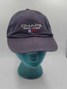Vintage Chaps Ralph Lauren Strapback Hat Cap American Flag Logo Navy Blau 90s - Bild 1 von 18