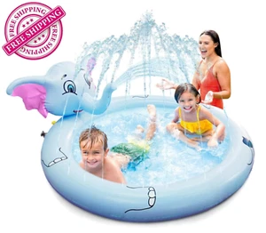 Sprinkler Pad Splash Play 68" Mat for Toddlers Water Spray Inflatable Water Toy - Picture 1 of 13