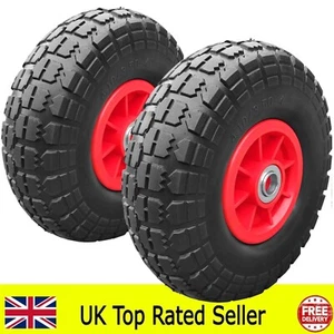 10" Inch Wheel 4.10/3.50-4 Punctiure Proof Sack Truck Jockey Barrow 255mm Wheel - Picture 1 of 55