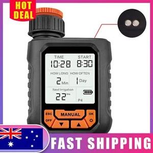 Outdoor Sprinkler Timer with Rain Sensor & Large LCD for Garden Hose - Picture 1 of 10