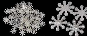 10 FIOCCHI DI NEVE PERLE addobbi natale decorazione albero feste biglietti pacco - Bild 1 von 1