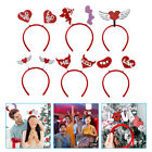  6 Pcs Valentines Heart Headband Valentine's Day Photo Props Wedding