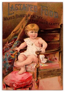 Lactated Food Victorian Baby Formula Mother & Doctor Testimonials Trade Card B4 - Picture 1 of 2