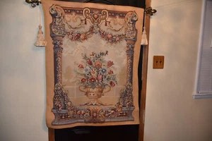 Point des Meurins French Tapestry Jardin Beaumesnil 5223  36”x48" w/Hanging Rod - Picture 1 of 6