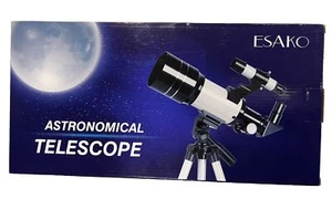 ESAKO ~ Astronomical Telescope for Beginners ~ 300x70mm ~ phone adapter ~ tripod - Picture 1 of 2
