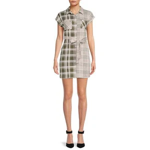 No Boundaries Junior Damen kurzärmlig Gürtel Farbblock Kleid - S (3-5) - Bild 1 von 4