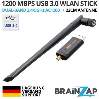 1200 Mbps USB 3.0 Dual-Band WIFI WLAN Adapter Stick 802.11ac/b/g/n 2,4/5,8 Ghz  - Bild 1 von 4