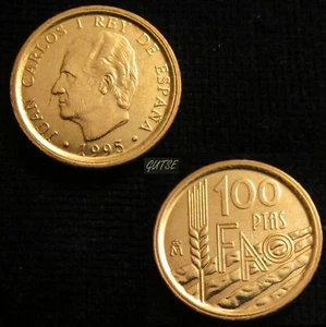 *GUTSE* J. CARLOS I-3, 100 PESETAS 1995, LIS ANVERSO, CANTO ANCHO, SIN CIRCULAR. - Imagen 1 de 1