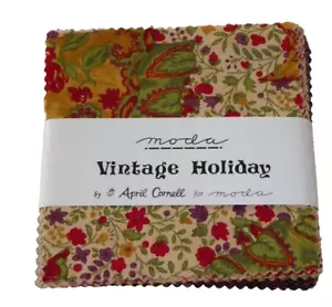 Vintage Holiday Quilting Blocks 40 Squares by April Cornell for MODA - Picture 1 of 8