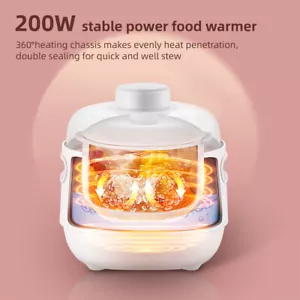 Aoresac Electric Mini Slow Cooker 1 Quart 200W Food Warmer With Ceramic Pot GB - Picture 1 of 8