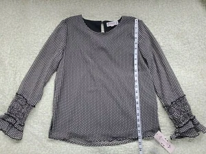 Nanette Lepore Black and White Polka Dot Blouse size small NWT - Picture 1 of 6