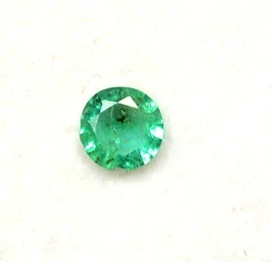 4.50 mm Certified Natural Emerald Round Cut 0.24 CTS Unheated Loose Gemstone - Picture 1 of 6