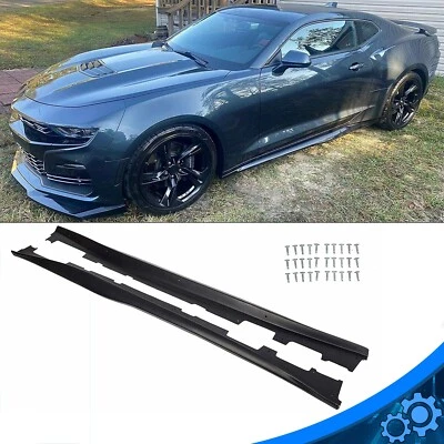 For 2016-23 Chevy Camaro RS SS 6th Side Skirts Extension Rocker Panels ZL1 Style - Image 1 of 4