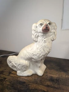 Staffordshire Style Mantle Dog Ornament Figure 31x27x10 Cm Vintage Antique T2 - Picture 1 of 24