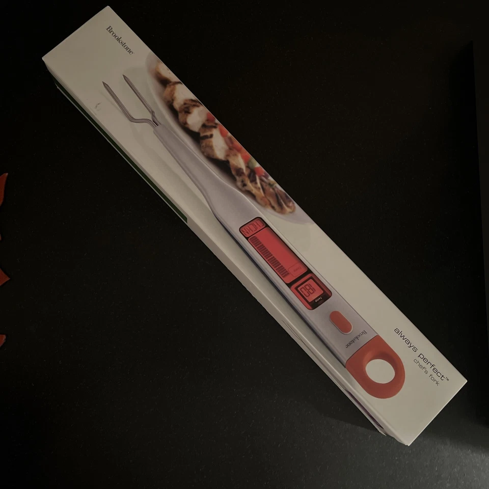 Parrilla de horquilla digital Brookstone Always Perfect con pantalla LED. Caja abierta nueva Foto 1 de 1