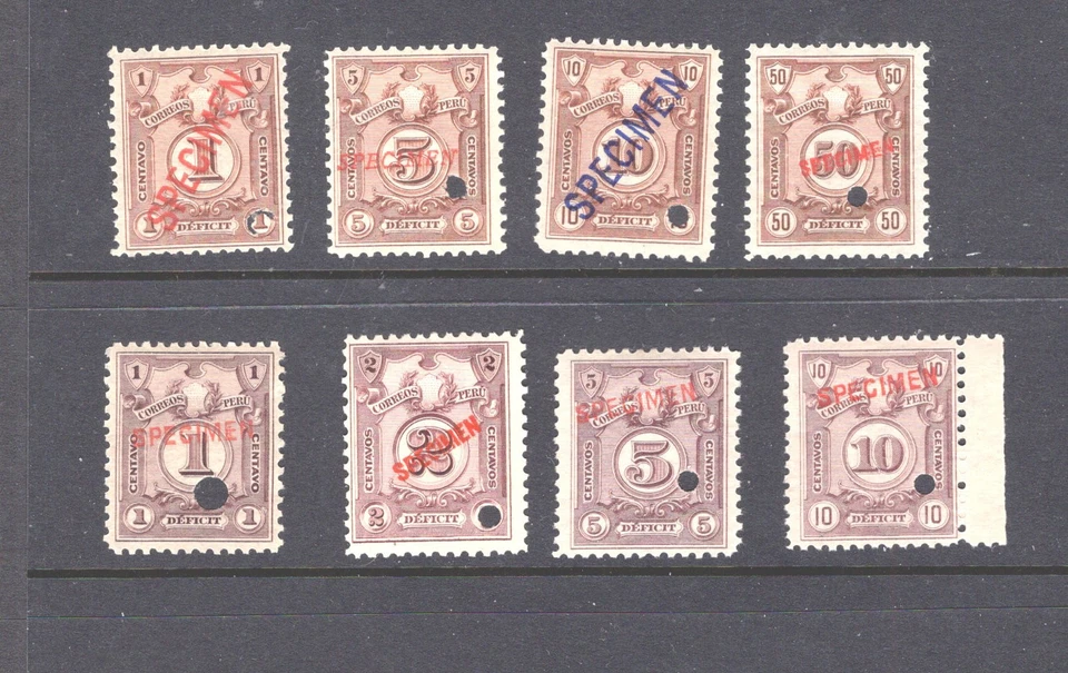 Perú postal debido sellos ejemplar como nuevo con bisagras Foto 1 de 1