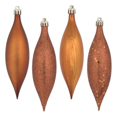 Vickerman 4-Finish Finial Drop Christmas Ornaments in Copper (Set of 8) - Image 1 of 3