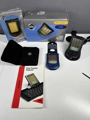 2 x Palm m100 Handheld Planners Ed. Open Box w/Original Packing & Extras  - Image 1 of 4