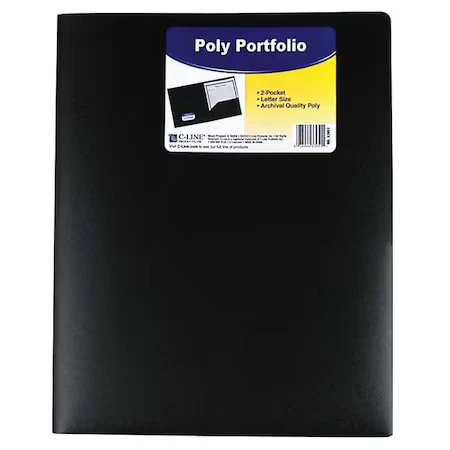 C-Line Products 33951 Portafolio 8-1/2 X 11", 2 Bolsillos, Negro, Pk25 Foto 1 de 2