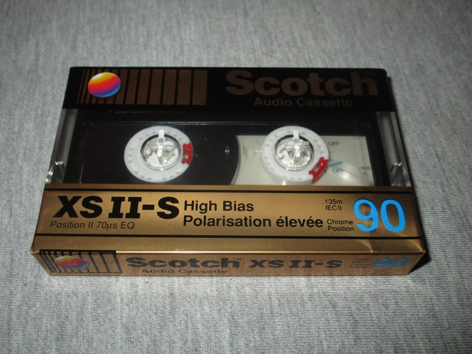 CINTA DE CASETE DE AUDIO VINTAGE SCOTCH-XS II-S-90 MINUTOS-ALTO SESGO-NUEVO STOCK ANTIGUO Foto 1 de 1