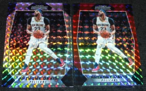 (2) 2017-18 Panini Prizm Mosaic ANTHONY DAVIS #65 RED + SILVER REFRACTOR LOT - Picture 1 of 1