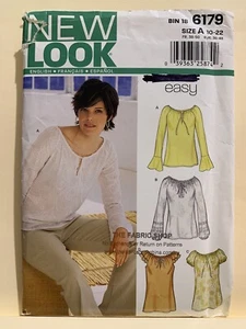 New Look 6179 Top floaty drawstring neck 4 sleeve options Sizes 10-22 - UNCUT - Picture 1 of 6