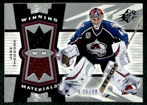 2006-07 SPx Winning Materials Spectrum Jose Theodore Jersey /99 #WM-JT Colorado
