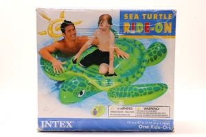 Intex Meeresschildkröte Tier Aufsitz Pool Schwimmer 75 x 67 Zoll Wasserspielzeug - Bild 1 von 9