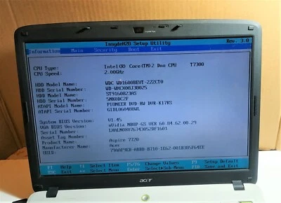 acer aspire 7720g(7720)-pantalla completa 17 pulgadas - Imagen 1 de 3