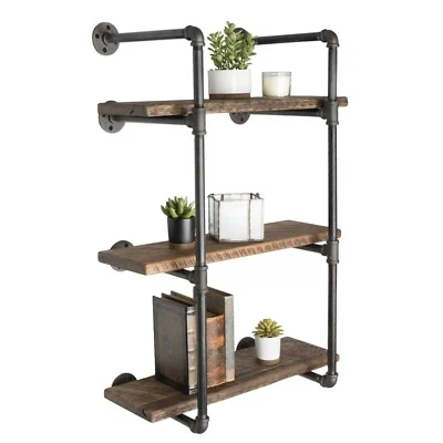 3 -Tier Wall Mounted Shelf Brackets By PIPE DECOR - Image 1 of 4