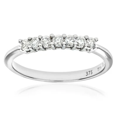 9ct White Gold Diamond Eternity Ring 0.25ct Natural Diamonds by Naava - Image 1 of 4