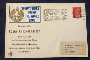STAMP COVER 1969 -- SUNDAY TIMES ROUND THE WORLD RACE -- KNOX-JOHNSON - Picture 1 of 2