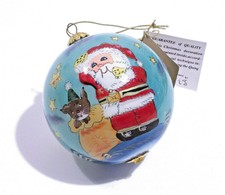 MAX PALLA DI NATALE SFERA VETRO OPALINO - BABBO NATALE - ARTISTA Lijun Wang